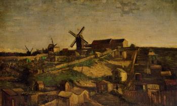 Vincent Van Gogh : View of Montmartre with Windmills